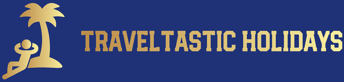 Traveltastic Holidays logo with palm tree.