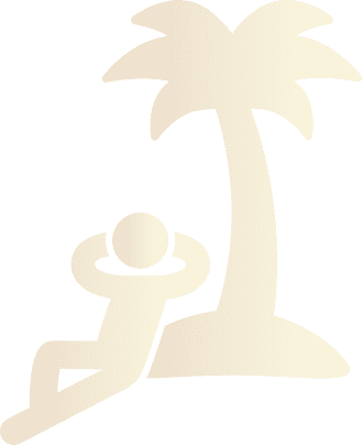 Person relaxing under a palm tree.